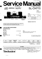 Technics - SLCH-770 - Service manual 